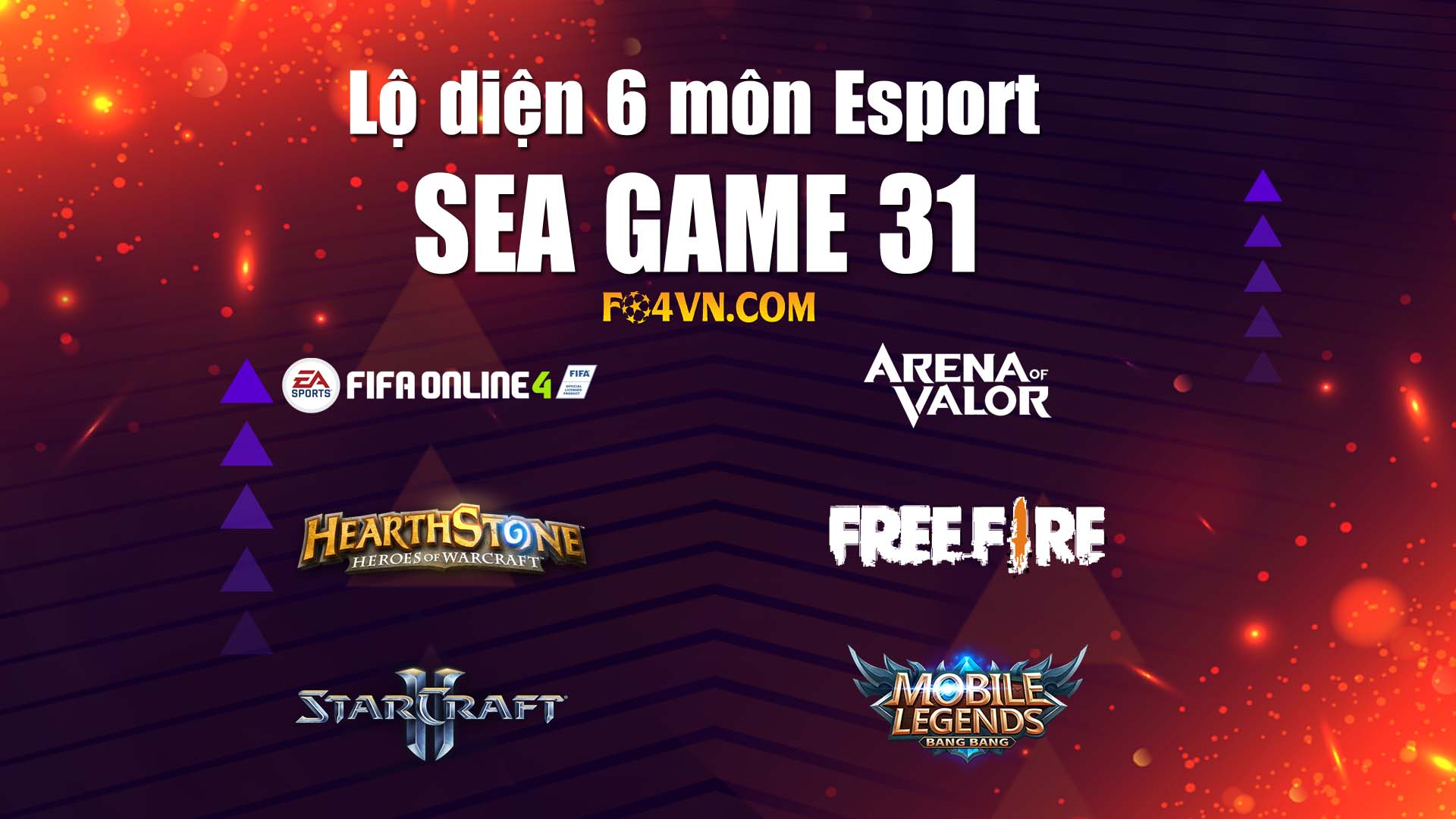 Hé lộ 6 game Esport tại Sea game 31