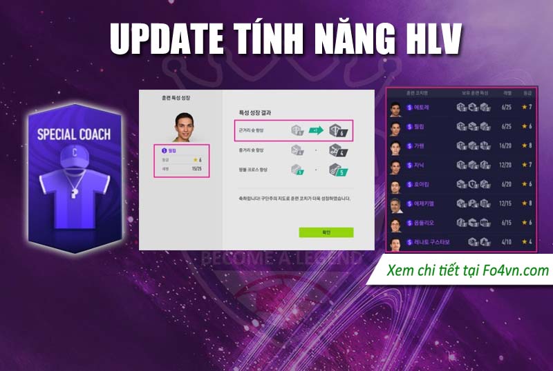 Update tính năng HLV kỹ năng, cho phép tuyển HLV 10 sao -1.4.2021