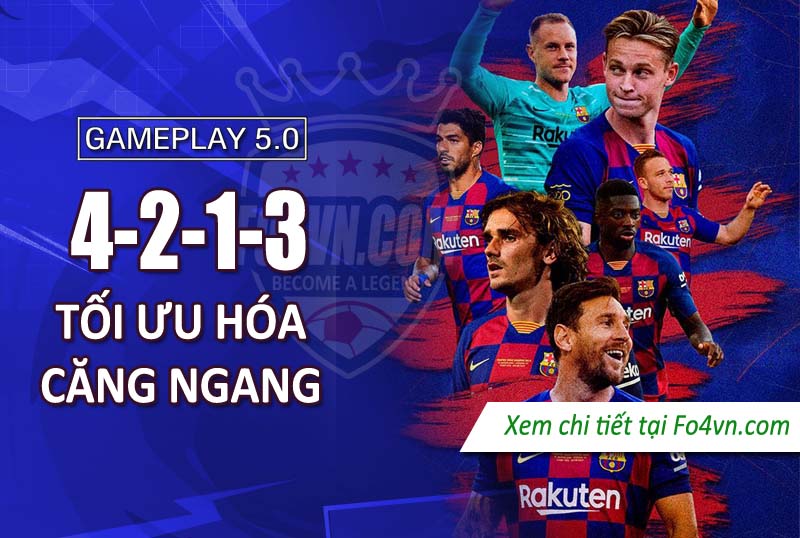 Chiến thuật 4-2-1-3 tối ưu hóa bài căng ngang