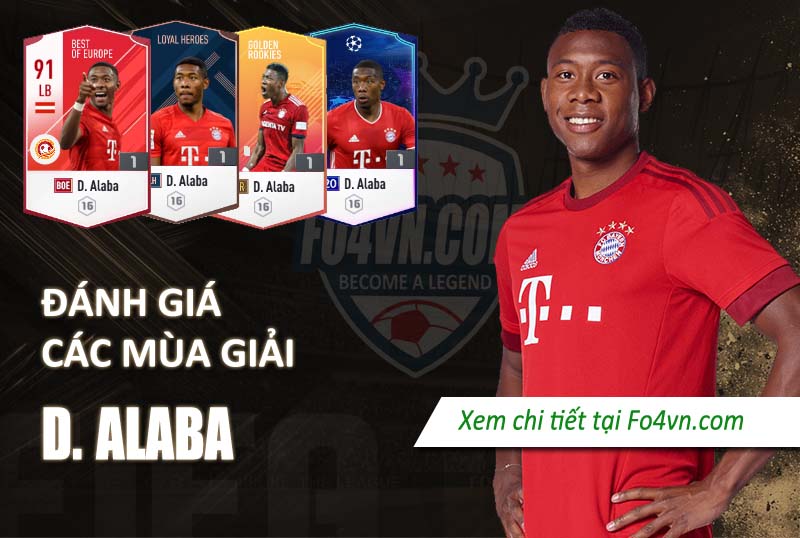 Đánh giá các mùa giải của David Alaba