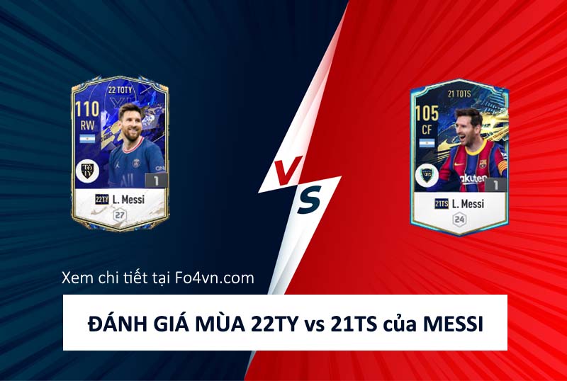 So sánh mùa giải 22TY và 21TS của Messi