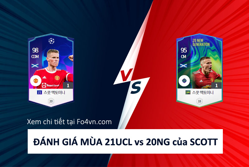 So sánh mùa giải 21UCL và 20NG của Scott Mctominay