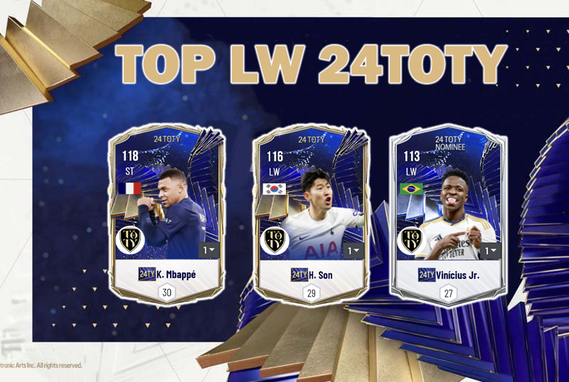 Top 5 cầu thủ cánh trái hay nhất mùa 24TOTY trong FC Online