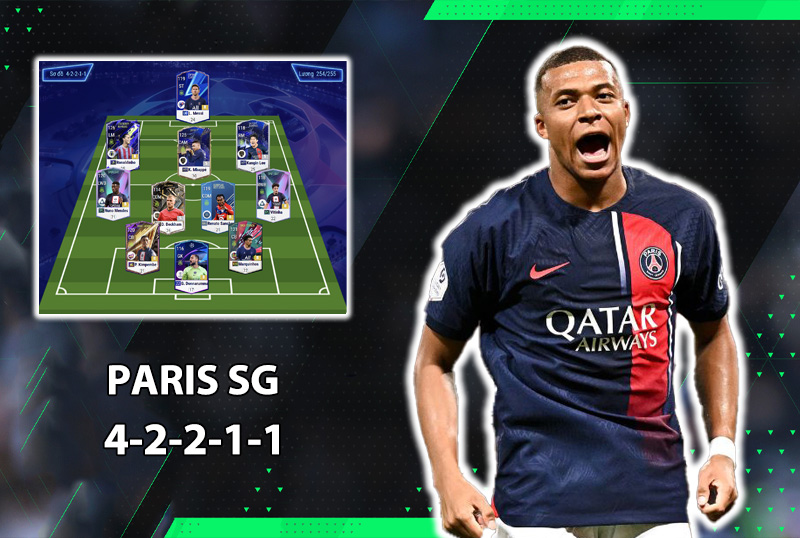 Chiến thuật FC Online : Leo rank với sơ đồ 42211 team color PSG