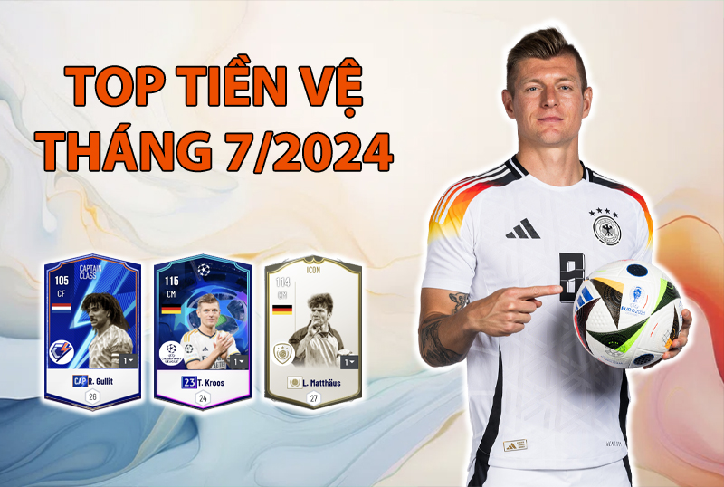 Những cầu thủ được dùng nhiều nhất FC Online trong tháng 7/2024 ở vị trí tiền vệ