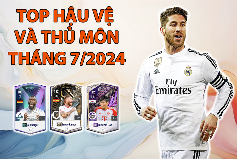 Những cầu thủ được dùng nhiều nhất FC Online trong tháng 7/2024 ở vị trí hậu vệ và thủ môn