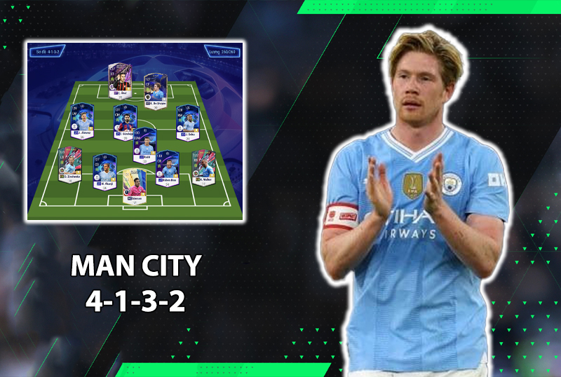 Chiến thuật FC Online : Sơ đồ 4132 với team color Man City