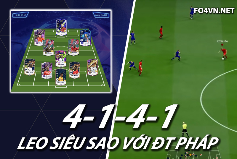 Chiến thuật FC Online : Sơ đồ 4141 với team color ĐT Pháp leo rank cực mạnh