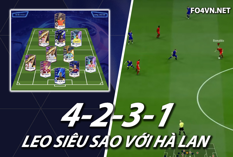 Chiến thuật FC Online : Sơ đồ 4231 với team color ĐT Hà Lan leo rank cực mạnh