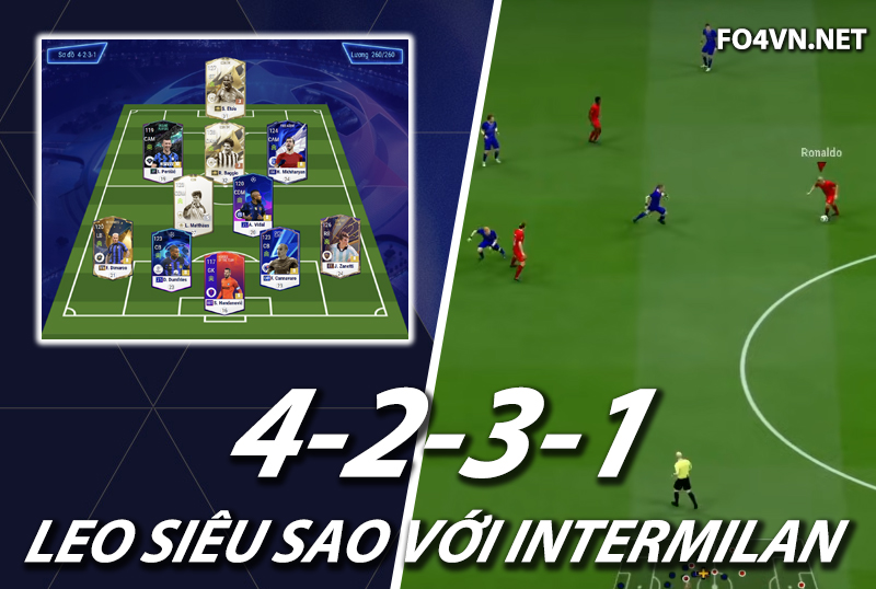 Chiến thuật FC Online : Sơ đồ 4231 với team color Inter Milan