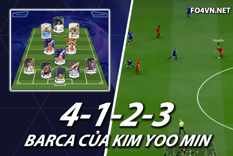 Chiến thuật FC Online : Sơ đồ 4123 với team Barcelona của Kim Yoo Min