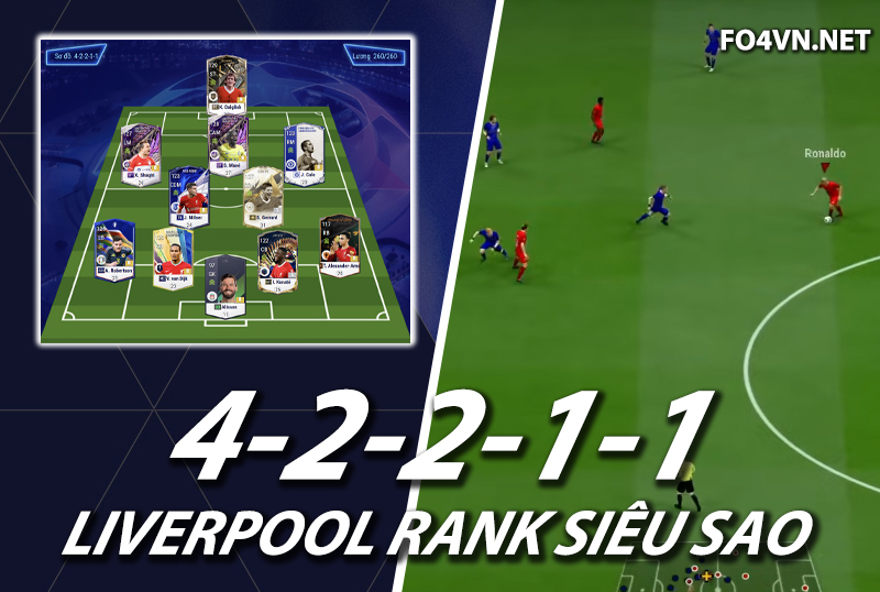 Chiến thuật FC Online : Sơ đồ 42211 với team color Liverpool