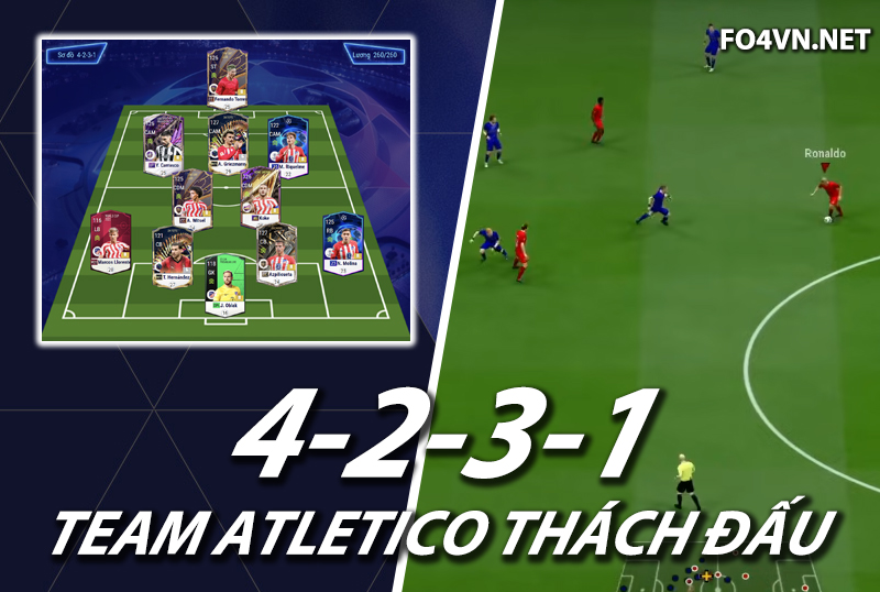 Chiến thuật FC Online : Sơ đồ 4231 với team color Atletico Madrid