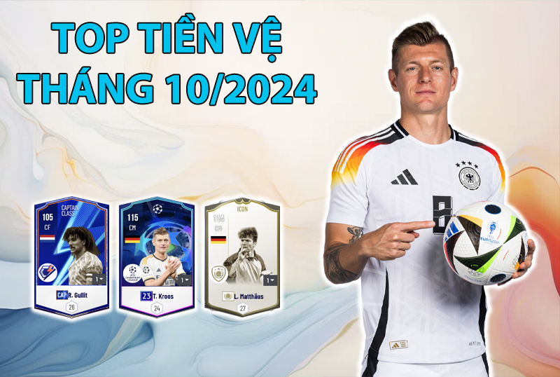 Những cầu thủ được dùng nhiều nhất FC Online tháng 10/2024 vị trí tiền vệ