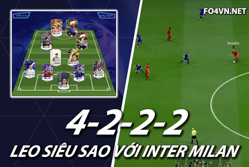 Chiến thuật FC Online : Sơ đồ 4222 với team color Inter Milan