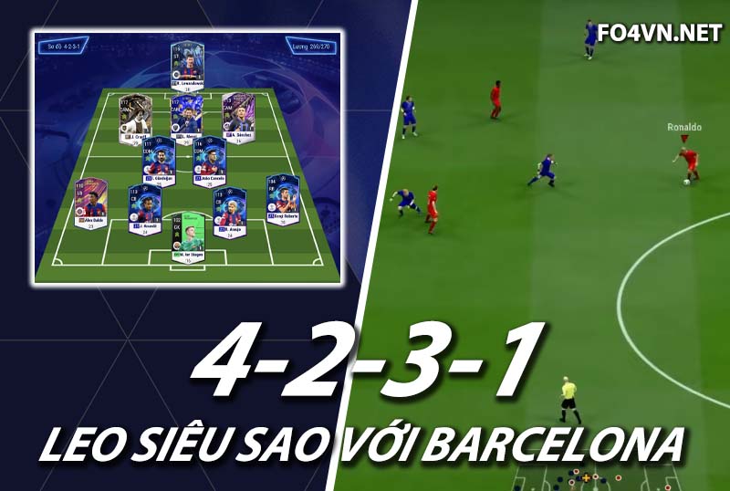 Chiến thuật FC Online : Sơ đồ 4231 với team color Barcelona