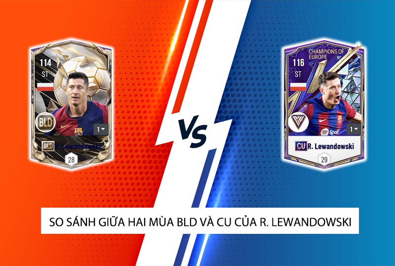 So sánh hai mùa giải CU và BLD của R. Lewandowski trong FC Online