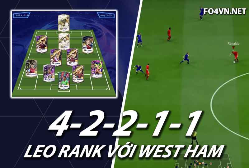 Chiến thuật FC Online : Sơ đồ 42211 với team color West Ham United