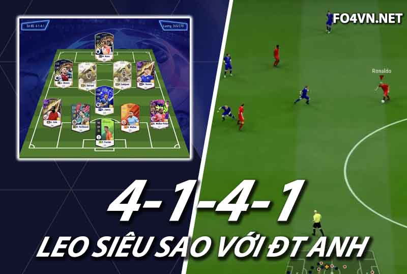 Chiến thuật FC Online : Sơ đồ 4141 với team color ĐT Anh