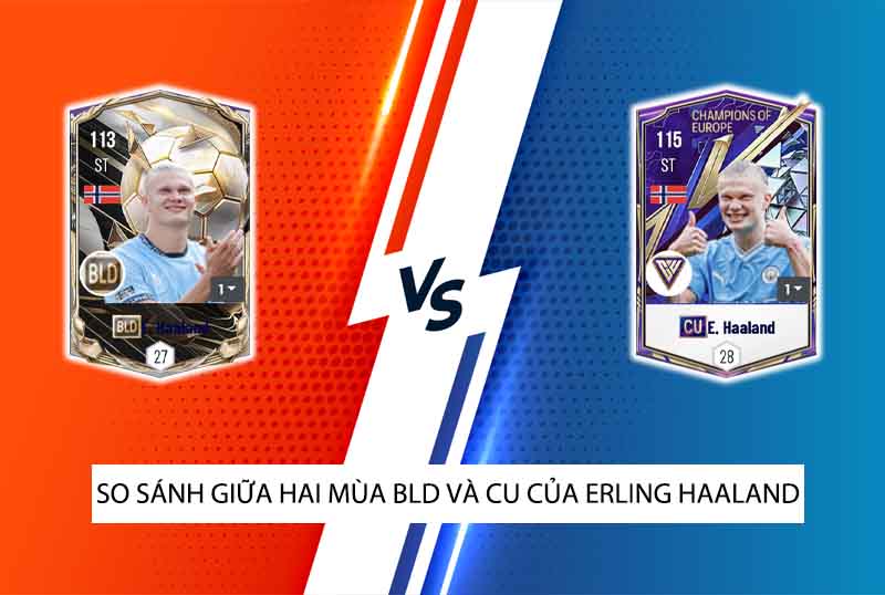 So sánh hai mùa giải CU và BLD của Erling Haaland trong FC Online