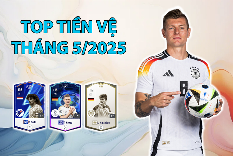 Những cầu thủ dùng nhiều nhất FC Online Hàn tháng 5/2025 vị trí tiền vệ