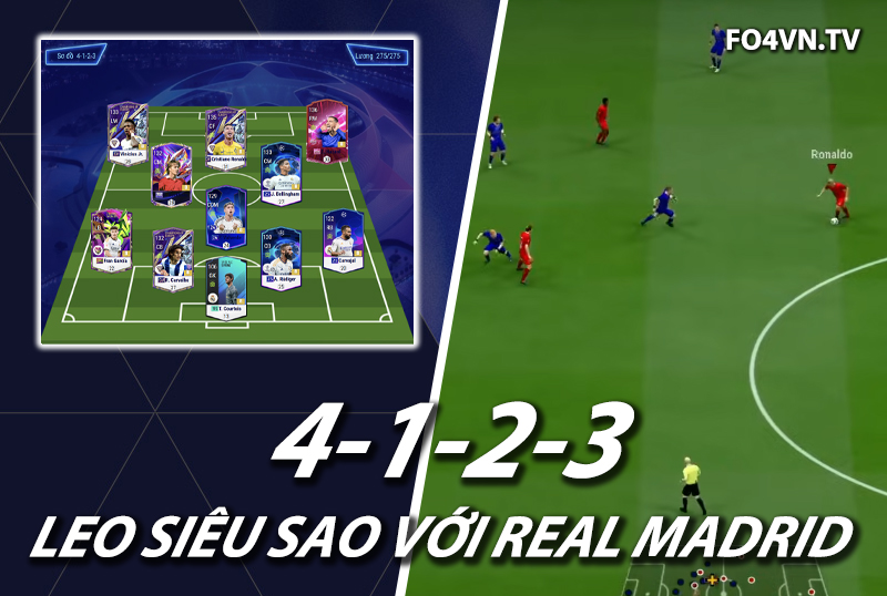 Chiến thuật FC Online : Sơ đồ 4123 với team Real Madrid top rank Hàn