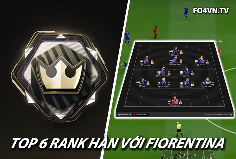 Top 6 đội hình team color Fiorentina rank siêu sao Hàn