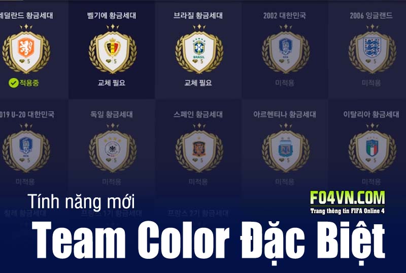 Danh sách team color đặc biệt trong FO4