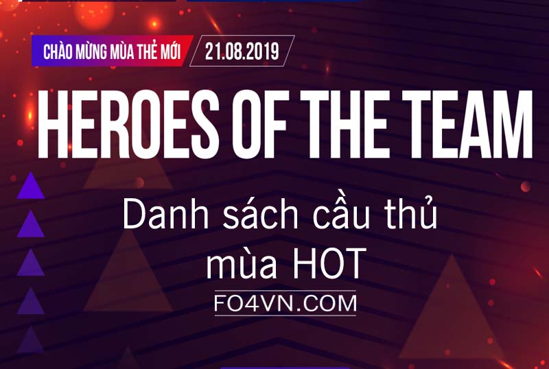 Danh sách cầu thủ mùa HOT ( theo sever Trung Quốc)