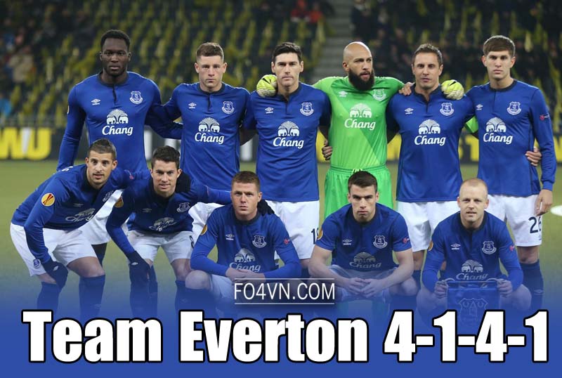 Mô phỏng chiến thuật : Sơ đồ 4-1-4-1 với Everton