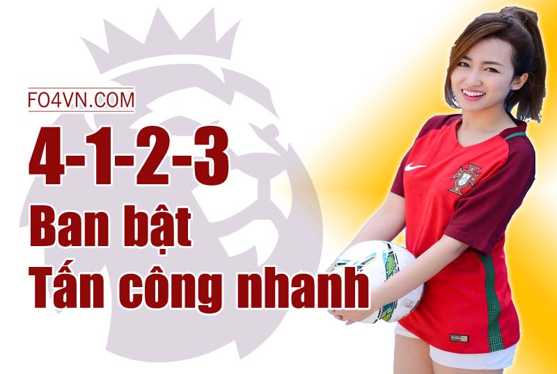 Sơ đồ 4-1-2-3 :  Phối hợp nhỏ, tấn công nhanh